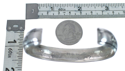 Navajo Authentic Sterling Silver Cuff Bracelet JX128741